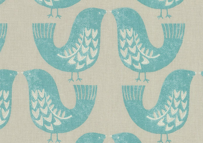 Scandi Birds, Aqua - Twist&Fit Roman Blind - Image 7